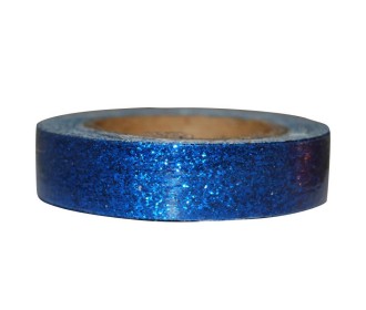 Αυτοκόλλητη ταινία glitter 1,5εκ., 2μέτρα μπλε Αυτοκόλλητη ταινία glitter 1,5εκ., 2μέτρα μπλε