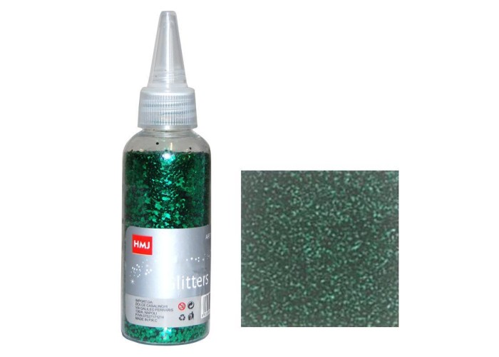 Glitter σκόνη 1/64'' σε μπουκάλι πράσινο 40γρ. Glitter σκόνη 1/64'' σε μπουκάλι πράσινο 40γρ.