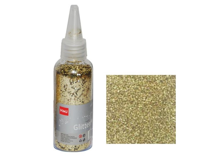 Glitter σκόνη 1/64'' σε μπουκάλι χρυσή 40γρ.