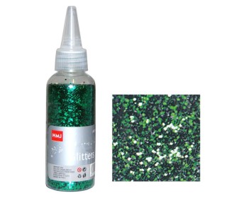 Glitter νιφάδες 1/24'' σε μπουκάλι πράσινο 30γρ.
