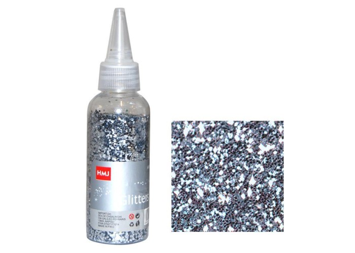 Glitter νιφάδες 1/24'' σε μπουκάλι ασημί 30γρ. Glitter νιφάδες 1/24'' σε μπουκάλι ασημί 30γρ.