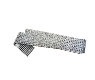 Κορδέλα στρας ασημί 4εκ. 2,2μέτρα Κορδέλα στρας ασημί 4εκ. 2,2μέτρα