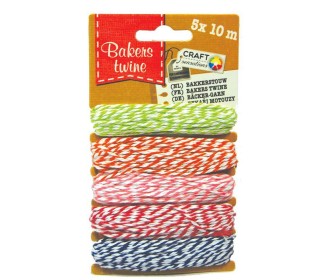 Κορδόνι βαμβακερό δίχρωμο σε 5 χρώματα 10μέτρα/χρώμα Κορδόνι βαμβακερό δίχρωμο σε 5 χρώματα 10μέτρα/χρώμα