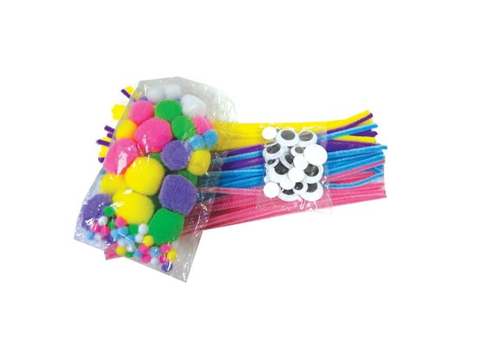 Σετ χειροτεχνίας με πομ πομ και σύρμα πίπας σε παστέλ χρώματα Σετ χειροτεχνίας με πομ πομ και σύρμα πίπας σε παστέλ χρώματα