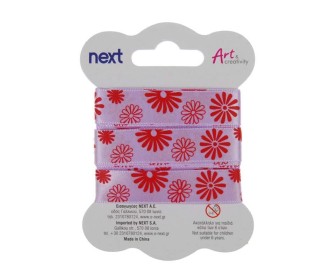 Κορδέλα κόκκινα λουλούδια gross 1,5εκ. x 3 μέτρα Κορδέλα κόκκινα λουλούδια gross 1,5εκ. x 3 μέτρα