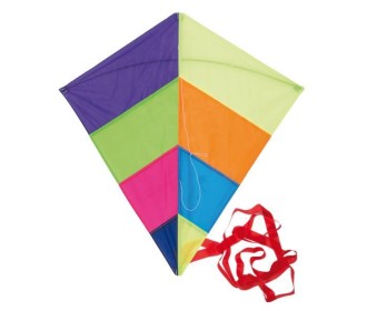 Χαρταετός πολύχρωμος με σπάγγο και τσάντα αποθήκευσης, 88x82εκ.