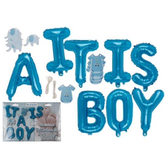 Διακοσμητικό σετ γέννησης μπλε «It' s a boy» Διακοσμητικό σετ γέννησης μπλε «It' s a boy»