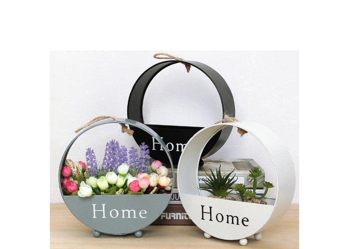 Κασπώ μεταλλικό στρογγυλό HOME λευκό 21,8x8,2x22,4εκ. Κασπώ μεταλλικό στρογγυλό HOME λευκό 21,8x8,2x22,4εκ.