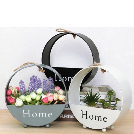 Κασπώ μεταλλικό στρογγυλό HOME μαύρο 21,8x8,2x22,4εκ. Κασπώ μεταλλικό στρογγυλό HOME μαύρο 21,8x8,2x22,4εκ.