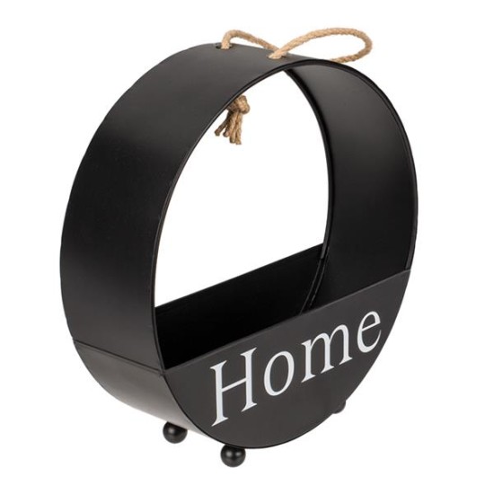 Κασπώ μεταλλικό στρογγυλό HOME μαύρο 21,8x8,2x22,4εκ. Κασπώ μεταλλικό στρογγυλό HOME μαύρο 21,8x8,2x22,4εκ.