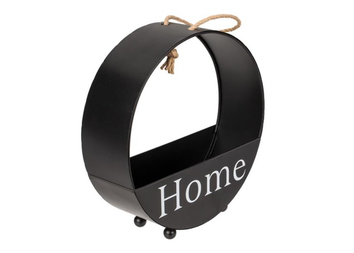 Κασπώ μεταλλικό στρογγυλό HOME μαύρο 21,8x8,2x22,4εκ. Κασπώ μεταλλικό στρογγυλό HOME μαύρο 21,8x8,2x22,4εκ.