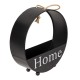 Κασπώ μεταλλικό στρογγυλό HOME μαύρο 21,8x8,2x22,4εκ.