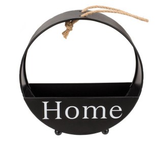 Κασπώ μεταλλικό στρογγυλό HOME μαύρο 21,8x8,2x22,4εκ. Κασπώ μεταλλικό στρογγυλό HOME μαύρο 21,8x8,2x22,4εκ.