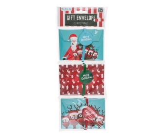 Χριστουγγενιάτικος φάκελος δώρου για χρήματα 11x8x1εκ. σετ 3 τμχ. Χριστουγγενιάτικος φάκελος δώρου για χρήματα 11x8x1εκ. σετ 3 τμχ.