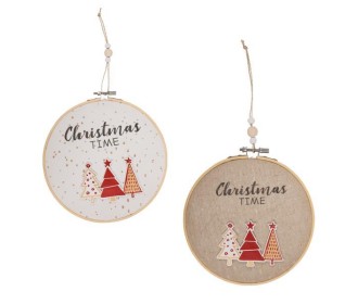 Χριστουγεννιάτικο διακοσμητικό τελάρο Ø17x2εκ. σετ 2 τεμαχίων Χριστουγεννιάτικο διακοσμητικό τελάρο Ø17x2εκ. σετ 2 τεμαχίων