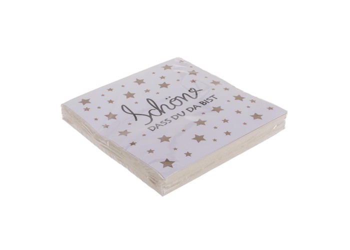 Χαρτοπετσέτες πολυτελείας με σχέδιο αστεράκια Υ16x15,5 Χαρτοπετσέτες πολυτελείας με σχέδιο αστεράκια Υ16x15,5