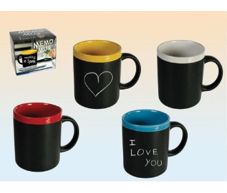 Κεραμική κούπα memo με 2 κιμωλίες Κεραμική κούπα memo με 2 κιμωλίες