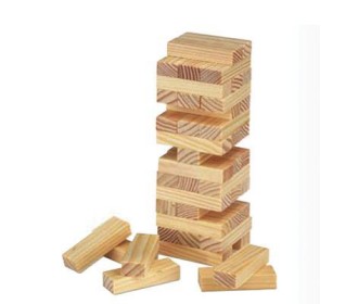 Επιτραπέζιο Jenga ξύλινο με αρίθμηση 45 τεμαχίων Υ16x5x5εκ.