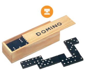 Ντόμινο 28 τεμαχίων σε ξύλινο κουτί