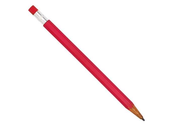 Μηχανικό μολύβι 0.7mm. πλαστικό με σβήστρα κόκκινο