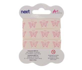 Κορδέλα πεταλούδες ροζ βαμβακερή 1.5εκ. x 2 μέτρα Κορδέλα πεταλούδες ροζ βαμβακερή 1.5εκ. x 2 μέτρα