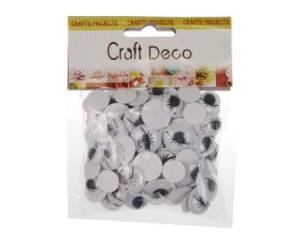 Αυτοκόλλητα μάτια με ματόκλαδα  στρόγγυλα 100τεμ. Αυτοκόλλητα μάτια με ματόκλαδα  στρόγγυλα 100τεμ.