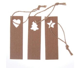 Ετικέτες δώρων χάρτινες 3 σχέδια 10x3εκ.