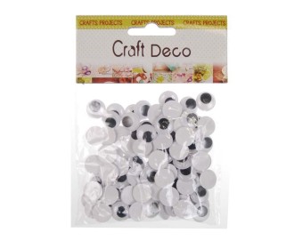 Μάτια αυτοκόλλητα στρόγγυλα 14xιλ. διαμ. 100τεμ Μάτια αυτοκόλλητα στρόγγυλα 14xιλ. διαμ. 100τεμ