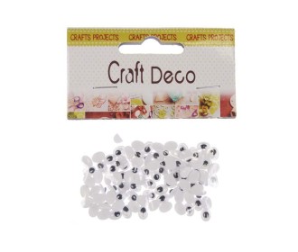 Μάτια αυτοκόλλητα οβαλ 7xιλχ5χιλ. 100τεμ Μάτια αυτοκόλλητα οβαλ 7xιλχ5χιλ. 100τεμ