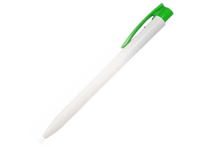 Ark στυλό διαρκείας λευκό  με κλιπ πράσινο 0,8mm