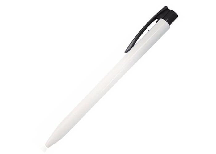 Ark στυλό διαρκείας λευκό  με κλιπ μαύρο 0,8mm