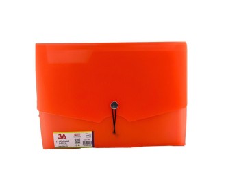 Αρχειοθήκη 13 θέσεων με λάστιχο Α4 πορτοκαλί