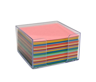 Κύβος πλαστικός διάφανος με χρωματιστά χαρτιά Υ5x9x9εκ. Κύβος πλαστικός διάφανος με χρωματιστά χαρτιά Υ5x9x9εκ.