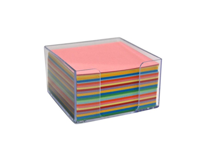 Κύβος πλαστικός διάφανος με χρωματιστά χαρτιά Υ5x9x9εκ. Κύβος πλαστικός διάφανος με χρωματιστά χαρτιά Υ5x9x9εκ.