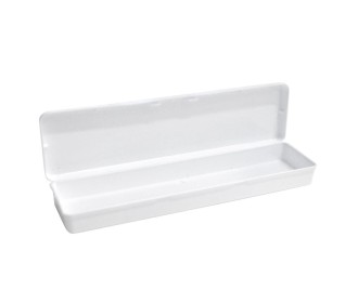 Κασετίνα πλαστική λευκή 20x2x4εκ.