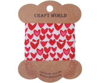 Κορδέλα καρδούλες 2,5εκ. x 2 μέτρα Κορδέλα καρδούλες 2,5εκ. x 2 μέτρα