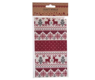 Ύφασμα χειροτεχνίας χιονονιφάδες-τάρανδοι 45εκ. x 50εκ.