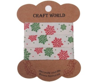 Κορδέλα χιονονιφάδες 1,5εκ. x 2 μέτρα Κορδέλα χιονονιφάδες 1,5εκ. x 2 μέτρα