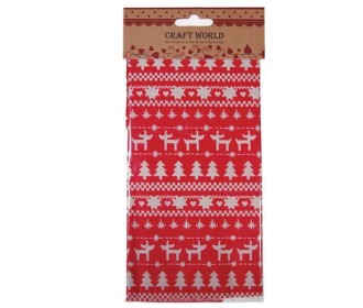 Ύφασμα χειροτεχνίας τάρανδοι-αστέρια 45εκ. x 50εκ.