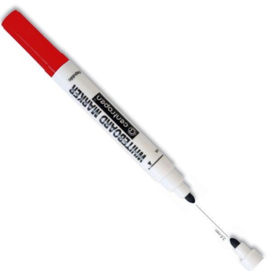 Centropen μαρκαδόρος λευκού πίνακα κόκκινος 2,5mm Centropen μαρκαδόρος λευκού πίνακα κόκκινος 2,5mm