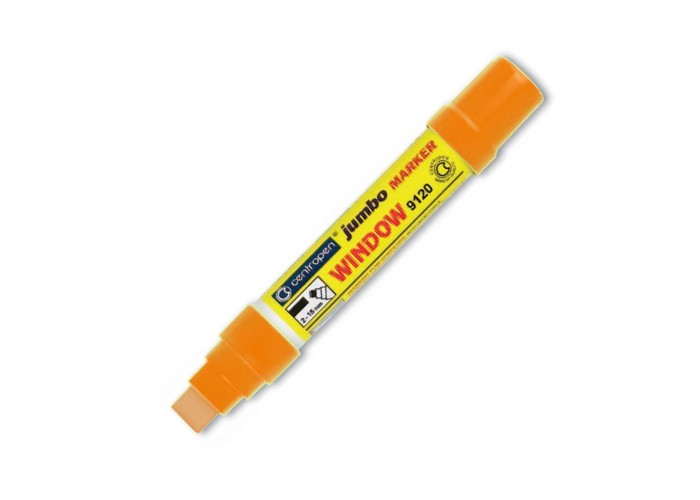 Centropen μαρκαδόρος υγρής κιμωλίας πορτοκαλί jumbo 2-15mm