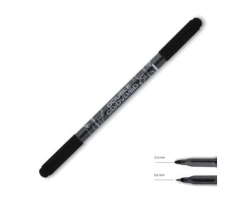Centropen διπλός μαρκαδόρος ανεξίτηλος cd μαύρο 0,6 - 2,5mm