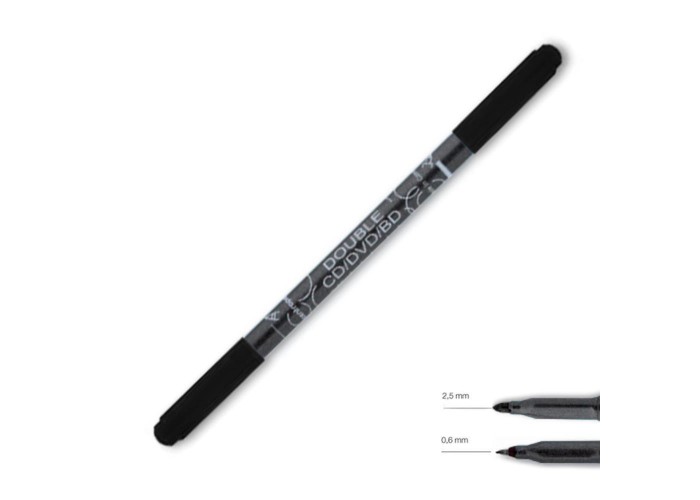 Centropen διπλός μαρκαδόρος ανεξίτηλος cd μαύρο 0,6 - 2,5mm Centropen διπλός μαρκαδόρος ανεξίτηλος cd μαύρο 0,6 - 2,5mm