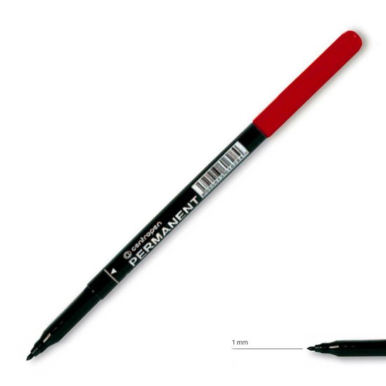 Centropen μαρκαδόρος ανεξίτηλος κόκκινο 1mm Centropen μαρκαδόρος ανεξίτηλος κόκκινο 1mm