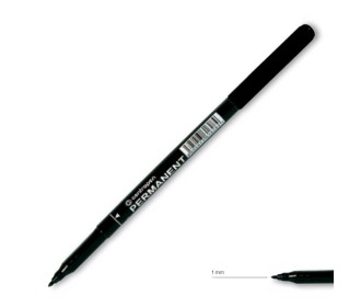 Centropen μαρκαδόρος ανεξίτηλος μαύρο 1mm