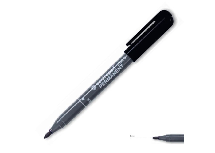 Centropen μαρκαδόρος ανεξίτηλος μαύρο 2mm