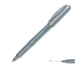 Centropen μαρκαδόρος ανεξίτηλος ασημί 1mm