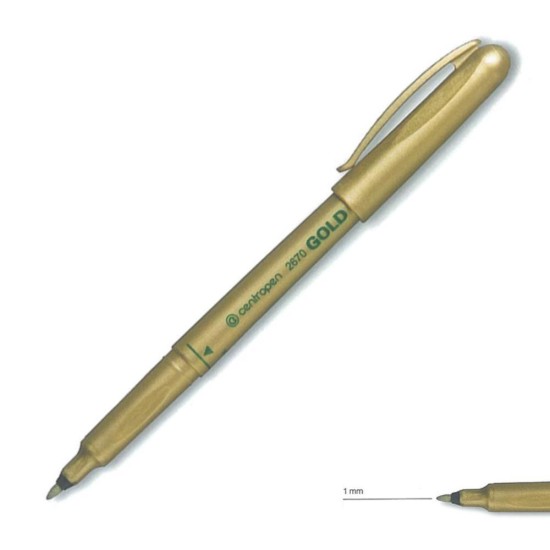 Centropen μαρκαδόρος ανεξίτηλος χρυσός 1mm Centropen μαρκαδόρος ανεξίτηλος χρυσός 1mm