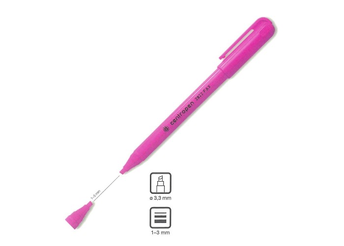 Centropen μαρκαδόρος υπογράμμισης ροζ 1-3mm Centropen μαρκαδόρος υπογράμμισης ροζ 1-3mm