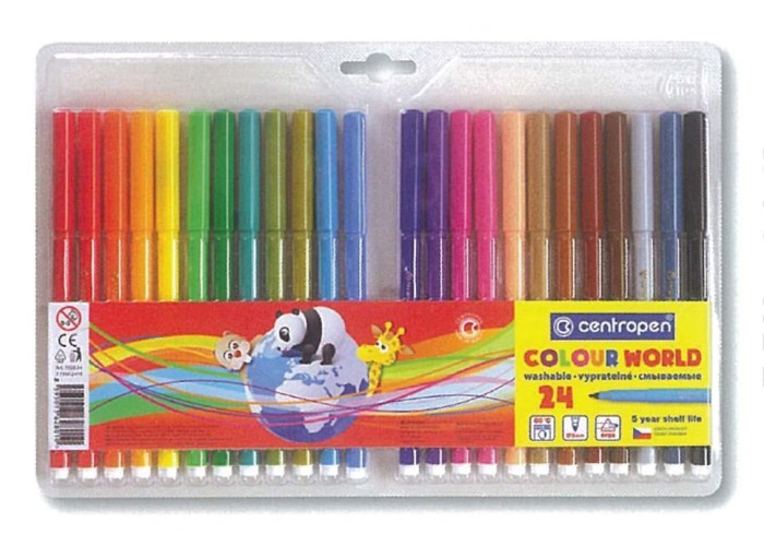 Centropen μαρκαδόροι ζωγραφικής washable 1mm 24 χρώματα